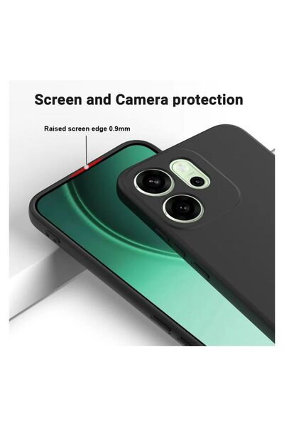 HANPORIUM Oppo Reno 14F Uyumlu Silikon Kılıf - Kamera Korumalı Esnek Pastel Renk Kapak - Bordo