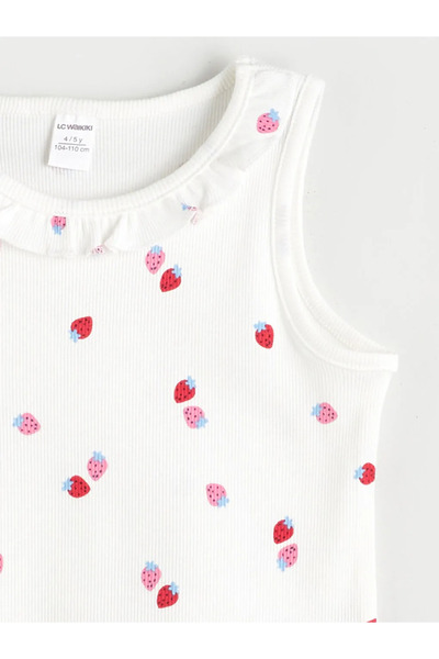 LC Waikiki Crew Neck Printed Girl's Undershirt, 2-pack
