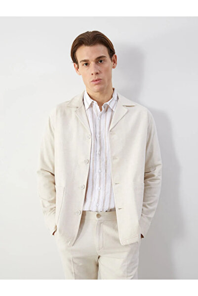 LC Waikiki Standart Kalıp Keten Görünümlü Erkek Blazer Ceket