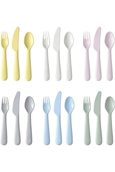 IKEA 36-Piece Tableware Set, Assorted Colors by