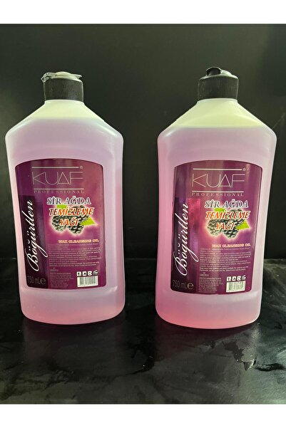 Kuaf زيت تنظيف سير أجا للشعر 750 مل برائحة التوت الأسود × 2 قطعة