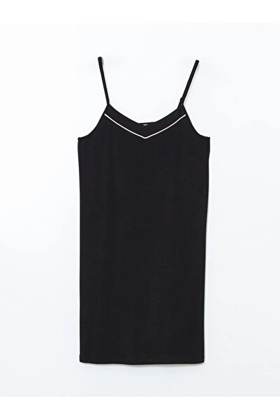 LC Waikiki Γυναικείο νυχτικό με μονόχρωμο λαιμόκοψη