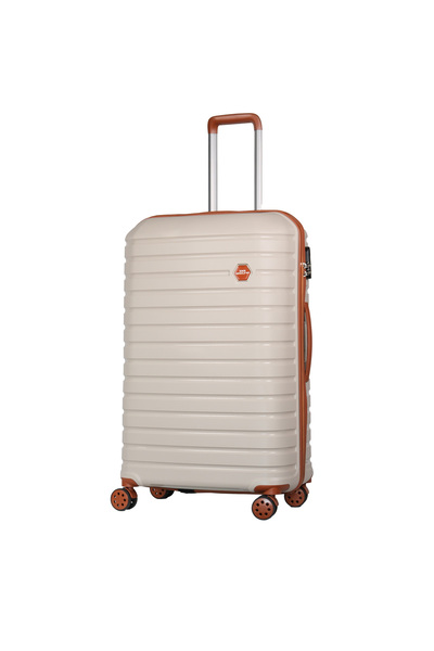 GROUND Vanille Gar Büyük Boy Valiz Kemik Taba - 10663