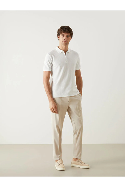 LC Waikiki Polo Neck Plain Jacquard Men's T-Shirt