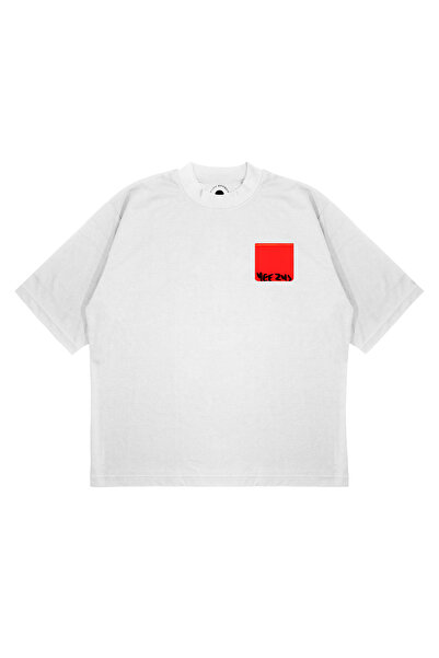 PURE EFFECT Μπλουζάκι Unisex Oversize YEEZUS DISK με στάμπα, χοντρό ύφασμα, φαρδιά εφαρμογή