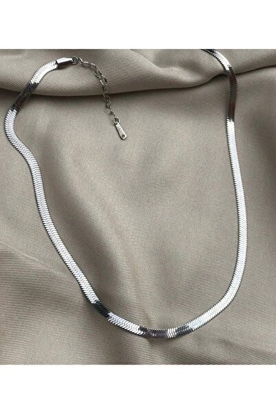 TÜRKMENOĞLU ACCESSORIES طقم قلادة وسوار من الفولاذ الإيطالي - فضي/ذهبي، مقاوم...