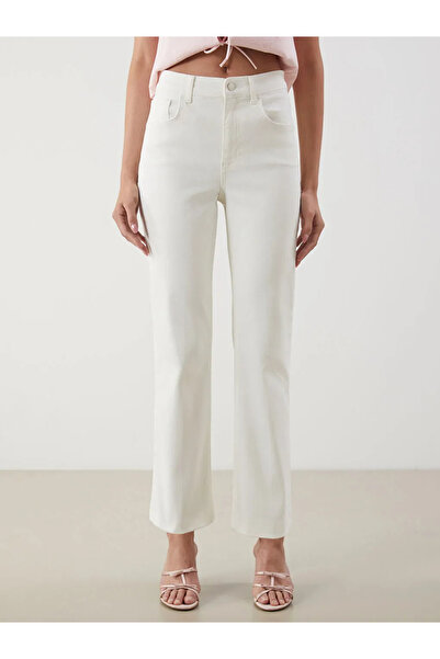 LC Waikiki Crop Flare Kadın Jean Pantolon