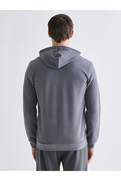 LC Waikiki Kapüşonlu Uzun Kollu Erkek Fermuarlı Sweatshirt