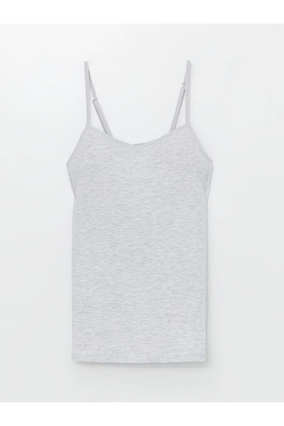 LC Waikiki U Neck Plain Strap Women's Cup Tank Top