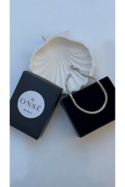 onse Stainless Steel Mesh Knot Men's Chain Bracelet