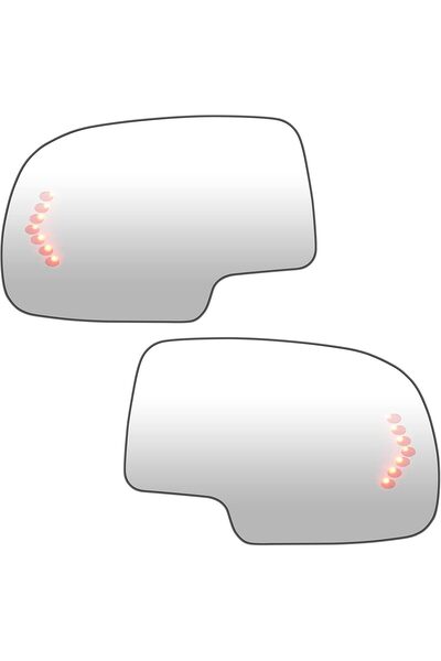 Generic Replacement Side Mirror Glass with Heating and Turn Signal Light