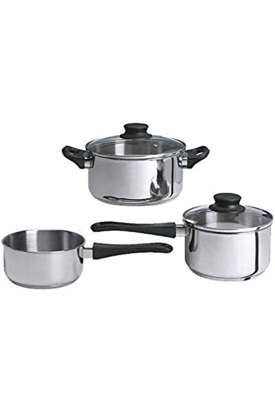 IKEA 5-Piece Stainless Steel Cookware Set, Silver, by