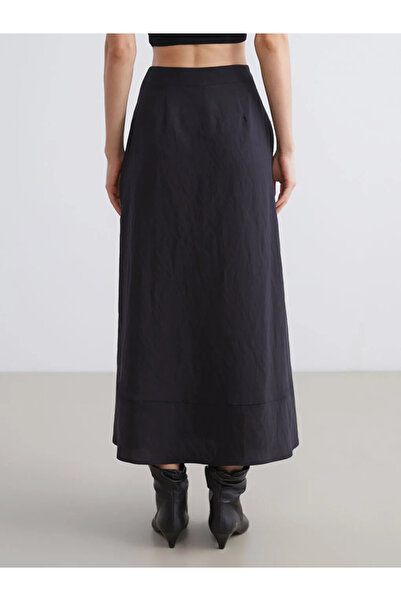 LC Waikiki Modal Blend A-Line Skirt with Zipper at Waist