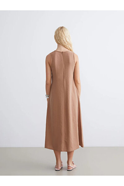 LC Waikiki Bisiklet Yaka Modal Karışımlı Elbise