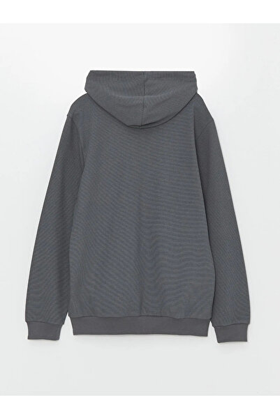 LC Waikiki Kapüşonlu Uzun Kollu Erkek Fermuarlı Sweatshirt