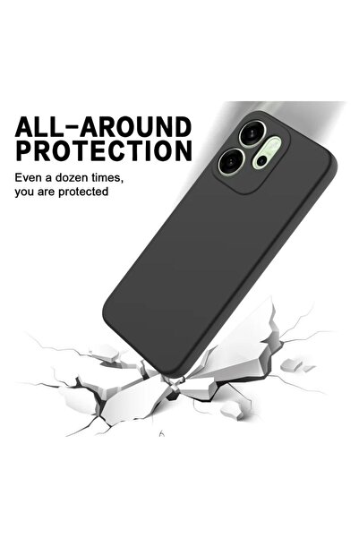 HANPORIUM Oppo Reno 14F Uyumlu Silikon Kılıf - Kamera Korumalı Esnek Pastel Renk Kapak - Bordo