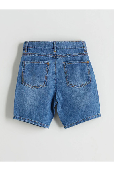 LC Waikiki Basic Boys' Jeans Shorts with Elastic Waist