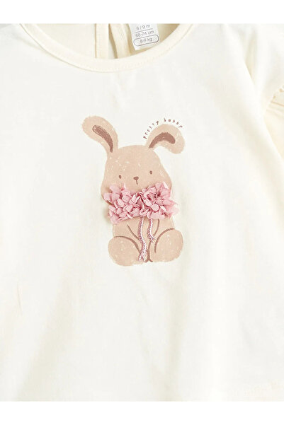 LC Waikiki Crew Neck Printed Baby Girl Blouse and Leggings Set of 2