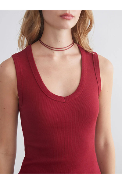 LC Waikiki V-Neck Ribbed Women's Athlete