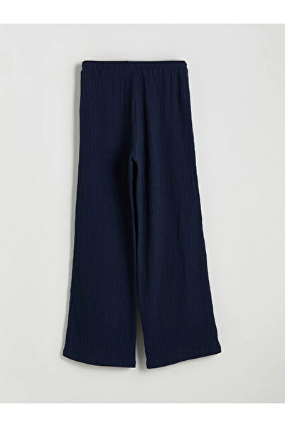 LC Waikiki Elastic Waist Textured Muslin Women's Trousers