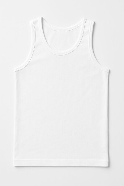 Cherry Bloom Cotton Men's White 100% Cotton Undershirt