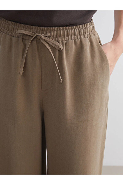 LC Waikiki Wide Leg Women's Trousers with Elastic Waist