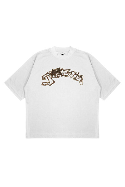 PURE EFFECT Tricou unisex oversize CACTUS JACK CROSS imprimat cu țesătură groasă