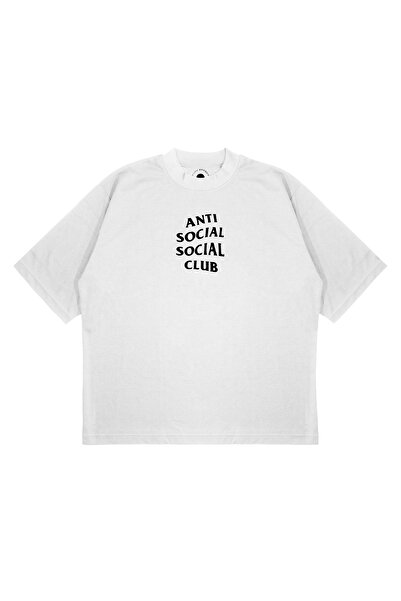 TRAGEDY تي شيرت للجنسين مقاس كبير مطبوع عليه ANTI SOCIAL CLASSIC CLUB ذو قصة ...