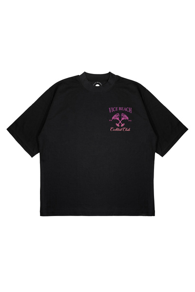 PURE EFFECT Unisex Oversize kroj VICE BEACH Štampano Kutijasti kroj, debela t...