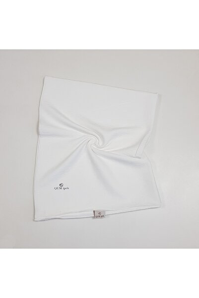 QUM İPEK Cotton Jazz Shawl White