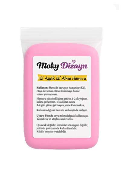 Moky Dizayn Air-Dry Clay, Ultra-Soft and Ultra-Light Dough for Baby Hand and Footprint Casting