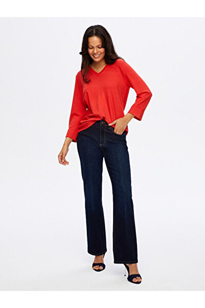 Faik Sönmez V Yaka Truvakar Kol T-Shirt W26TSH002