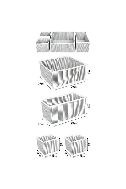 Go İthalat Drawer Organizing Box Set Organizer 4-Piece Set (5273)