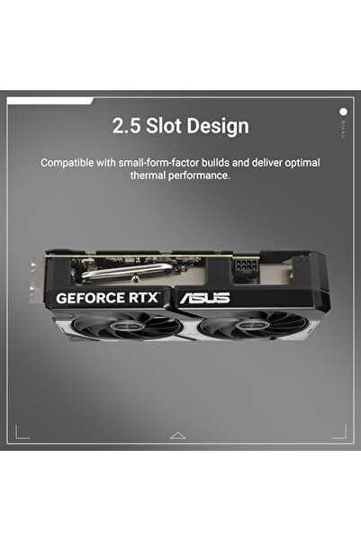 ASUS بطاقة رسومات GeForce RTX5060 مزدوجة O8G NVIDIA GeForce RTX 5060 8GB GDDR7 128 بت OC HDMI 3xDP DLSS3