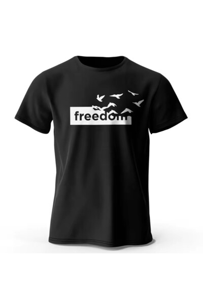 l'eivor Ανδρικό βαμβακερό μπλουζάκι με στάμπα Freedom Special Design