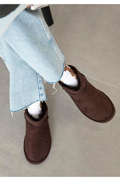 Sivarro Γυναικείες μπότες Ultra Mini Classic Suede Feather - Καφέ