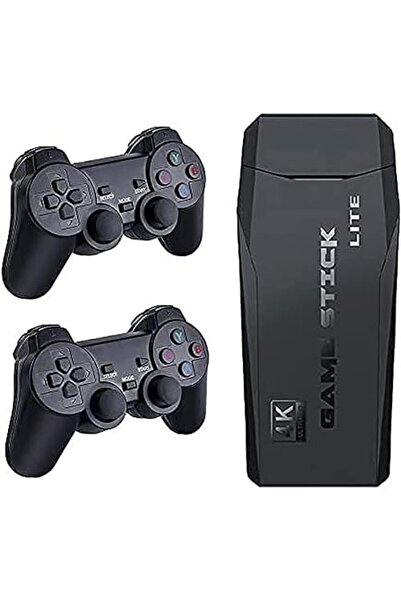 Generic M8 Game Stick 4K Game Console with Two 2.4G Wireless Gamepads Dual Players HDMI Output
