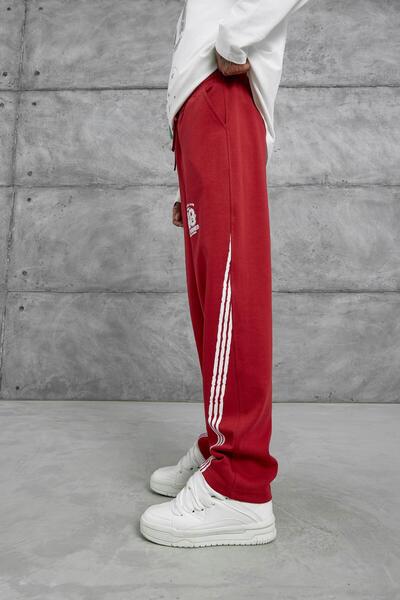 NOMARC Men's Red Returned Lettered Sweatpants