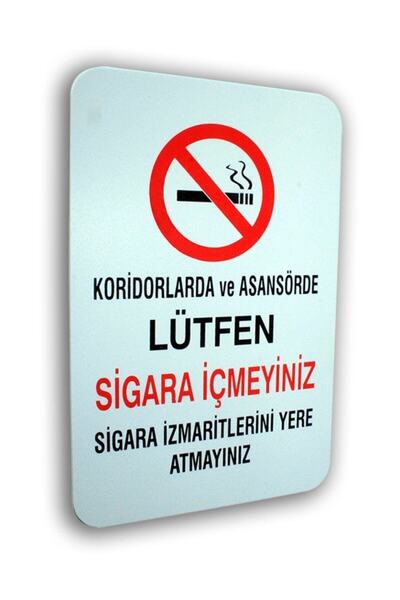 ünalgrup UYARICI LEVHA KORİDORDA SİGARA İÇİLMEZ 35*25 CM