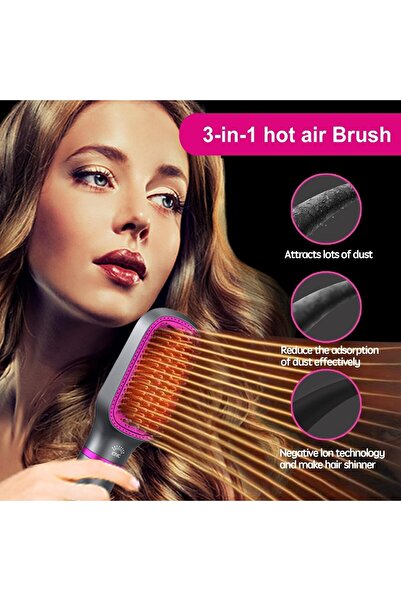 Generic 3 in 1 Hair Dryer Brush and Styler, Professional Negative Ions Air Brush, Blow Dryer Co