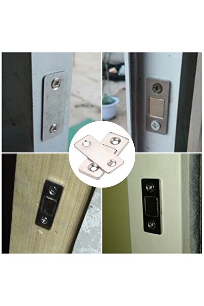 Go İthalat 2 Pairs Multi-Purpose Door Cover Cabinet Drawer Furniture Stopper Closer Magnets (5273)