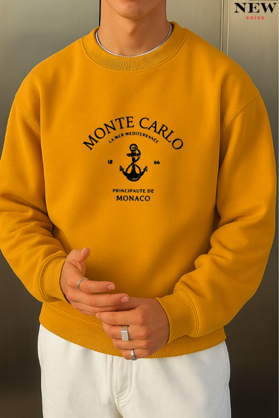 New Shine سويت شيرت مطبوع برقبة دائرية من مونت كارلو