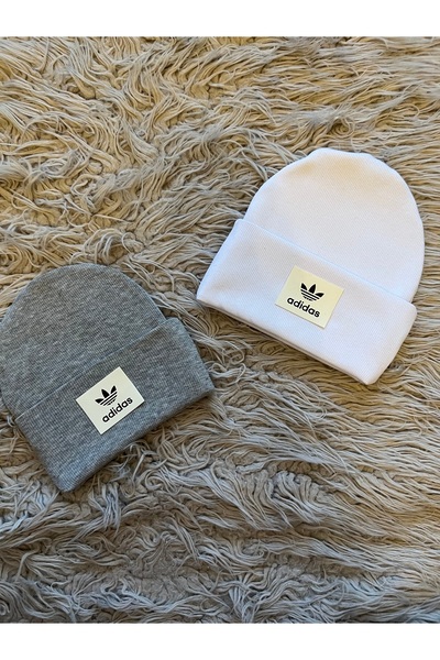 enes baby Pack of 2 Flexible Camisole Berets with Label Details