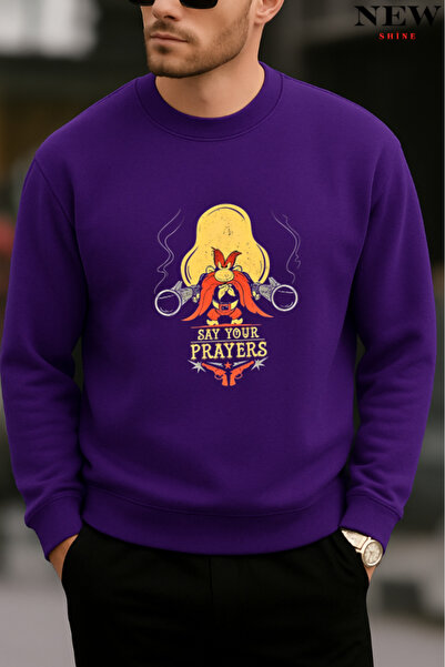 New Shine سويت شيرت هايدو مطبوع برقبة دائرية