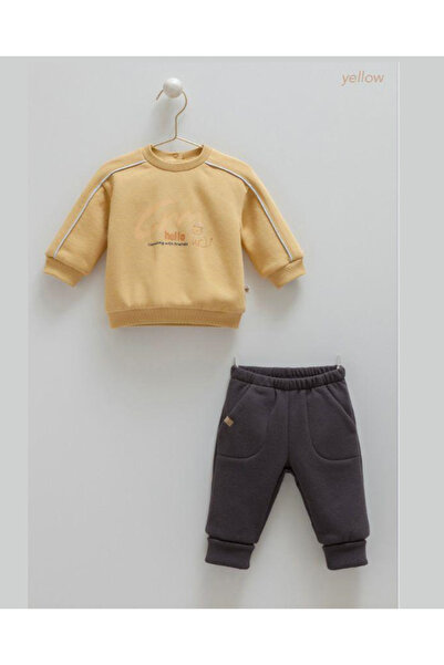 Caramell Barbosa Erkek Bebek 3 İplik Şardonlu Sweat Cepli Pantolon Lüx Takım (Yeni Sezon)