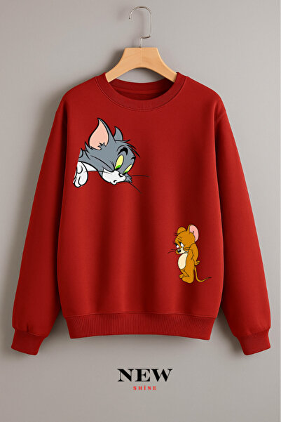 New Shine سويت شيرت بياقة دائرية مطبوع عليه توم وجيري