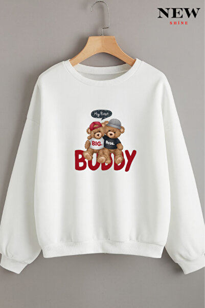 New Shine أفضل سويت شيرت مطبوع عليه ياقة الدراجة من My Best