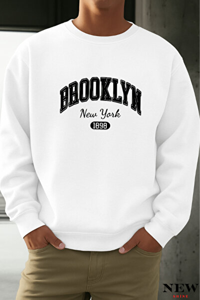 New Shine سويت شيرت برقبة دائرية مطبوعة من بروكلين نيويورك