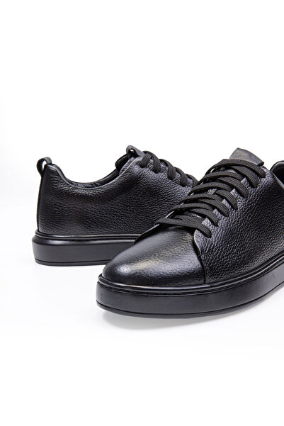 Vantaggio Atlas FULL Siyah Bağcıklı %100 Hakiki Deri Erkek Sneaker Ayakkabı