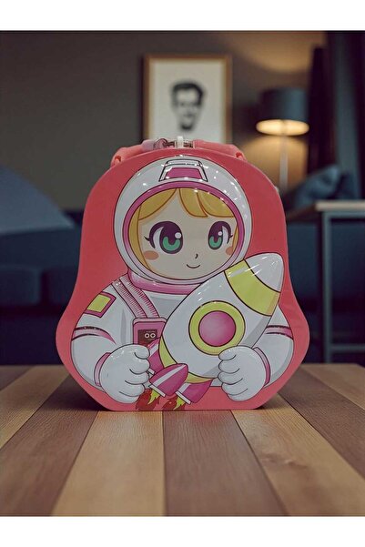 Mrt Character-Shaped Piggy Bank with Lock and Spare Key